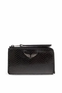 Zadig & Voltaire CZARNY Skórzane etui na karty
