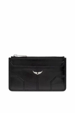 Zadig & Voltaire CZARNY Skórzany portfel