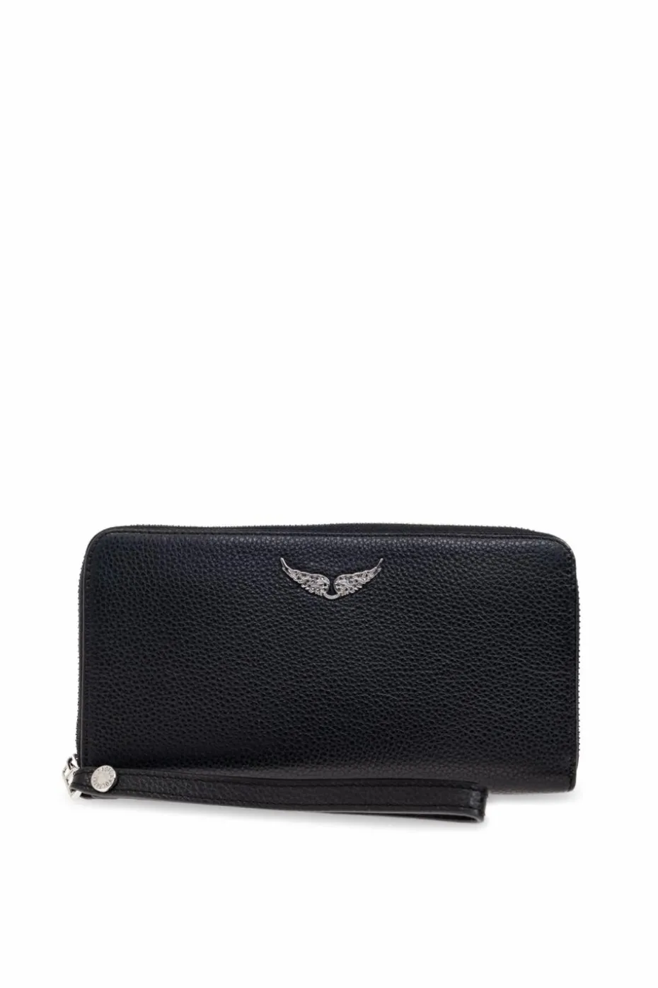 Zadig & Voltaire CZARNY Skórzany portfel