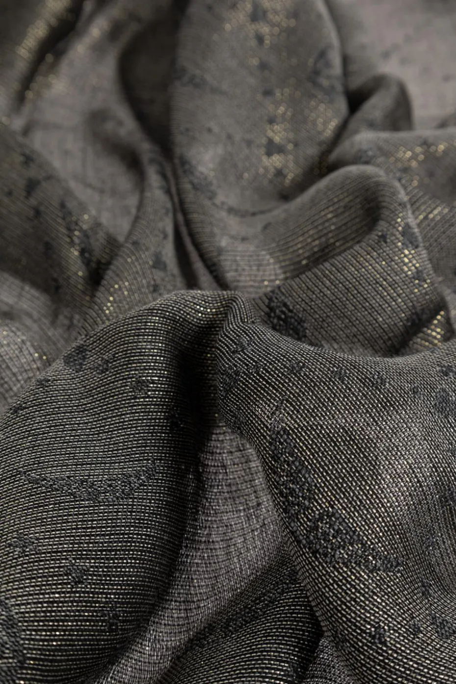 Zadig & Voltaire CZARNY Szal z lureksową nicią