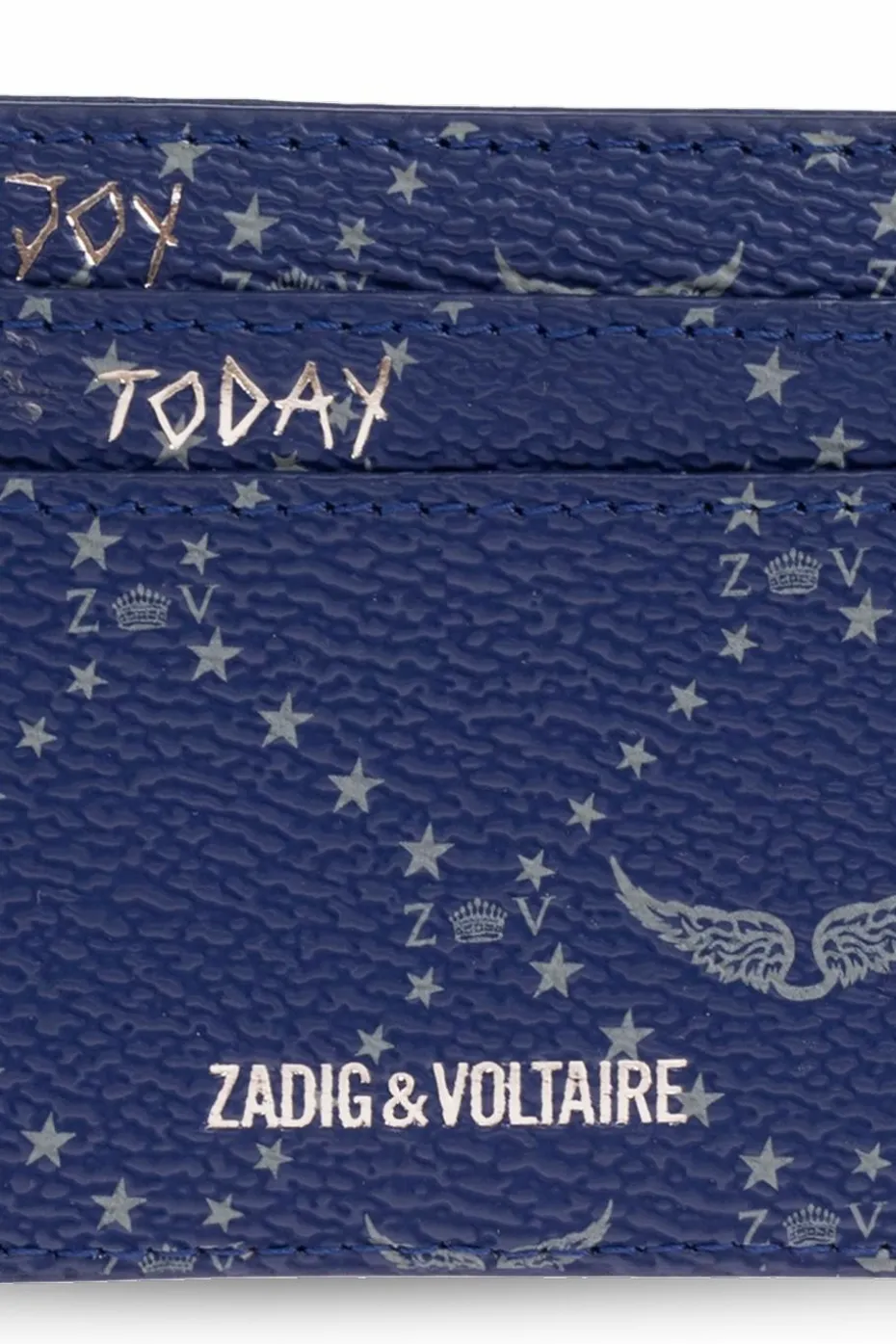 Zadig & Voltaire GRANATOWY Skórzane etui na karty