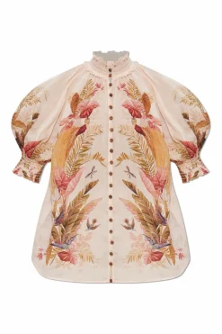 Zimmermann RÓŻOWY Koszula z motywem kwitowym